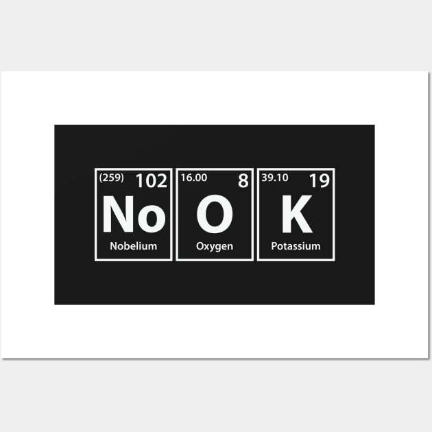 Nook (No-O-K) Periodic Elements Spelling Wall Art by cerebrands